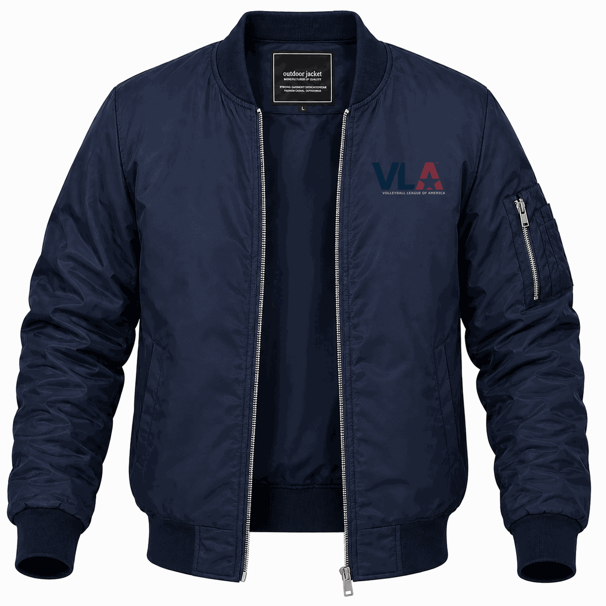 Men's American Volleyball League Logo Lightweight Bomber Jacket - Navy