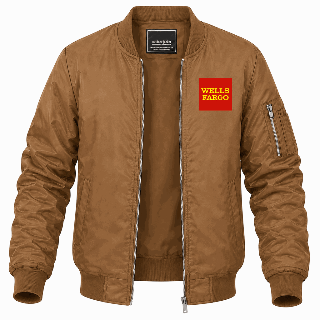 Men's Wells Fargo Lightweight Bomber Jacket - Brown