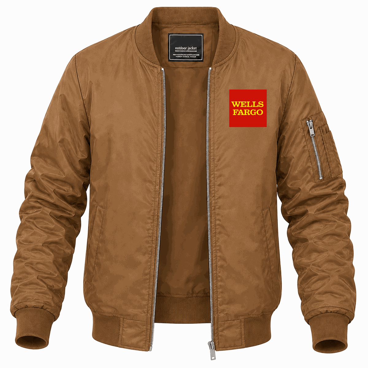 Men's Wells Fargo Lightweight Bomber Jacket - Brown