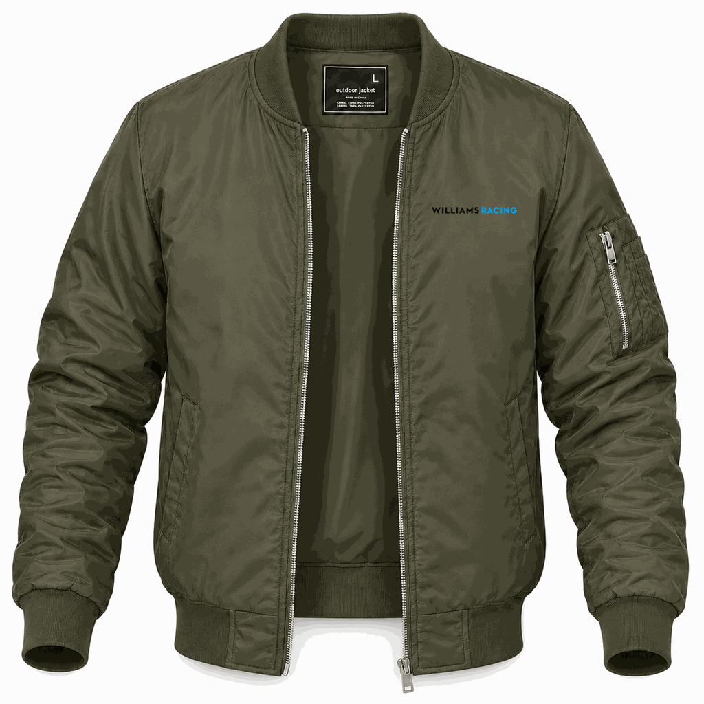 Men's Williams Racing Lightweight Bomber Jacket - Army Green