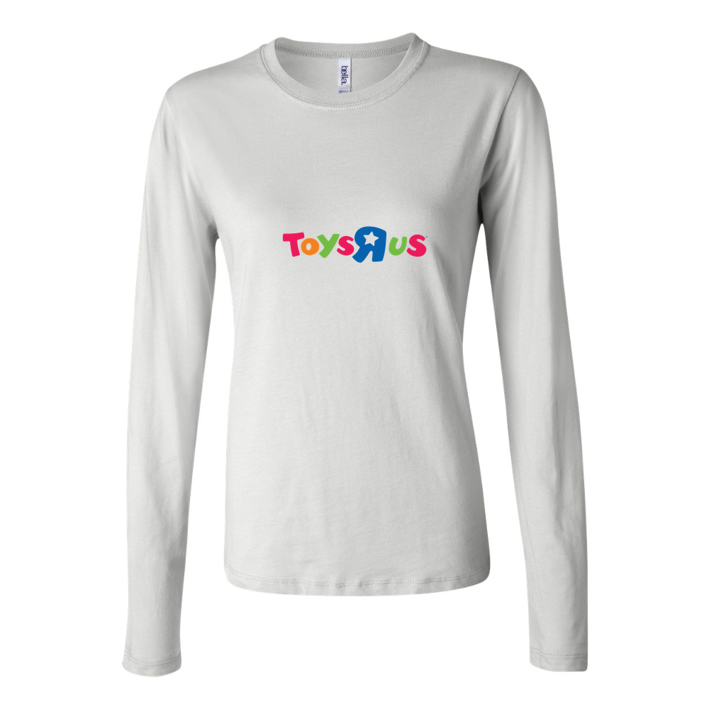 Women's Toys R Us logo 1536x807 Long Sleeve T-Shirt - White