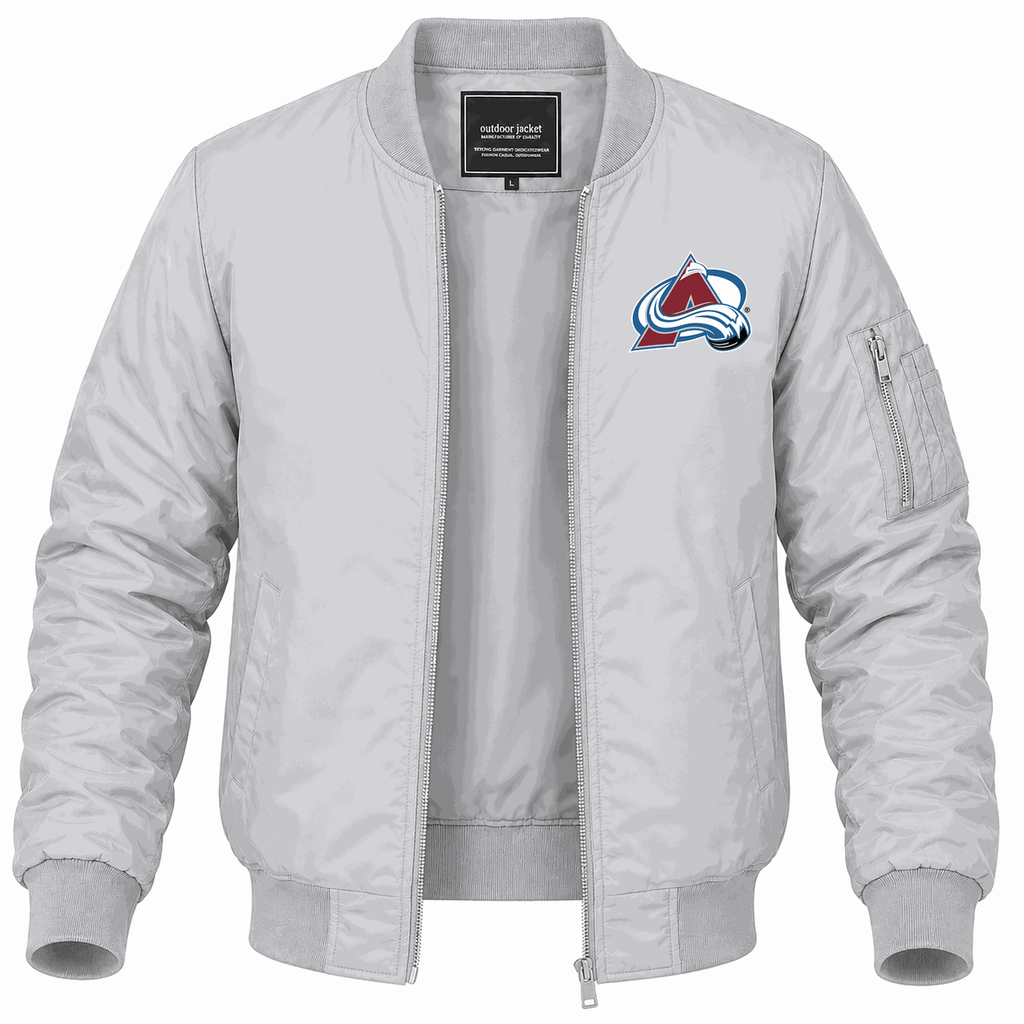 Men's Colorado Avalanche Lightweight Bomber Jacket - Gray