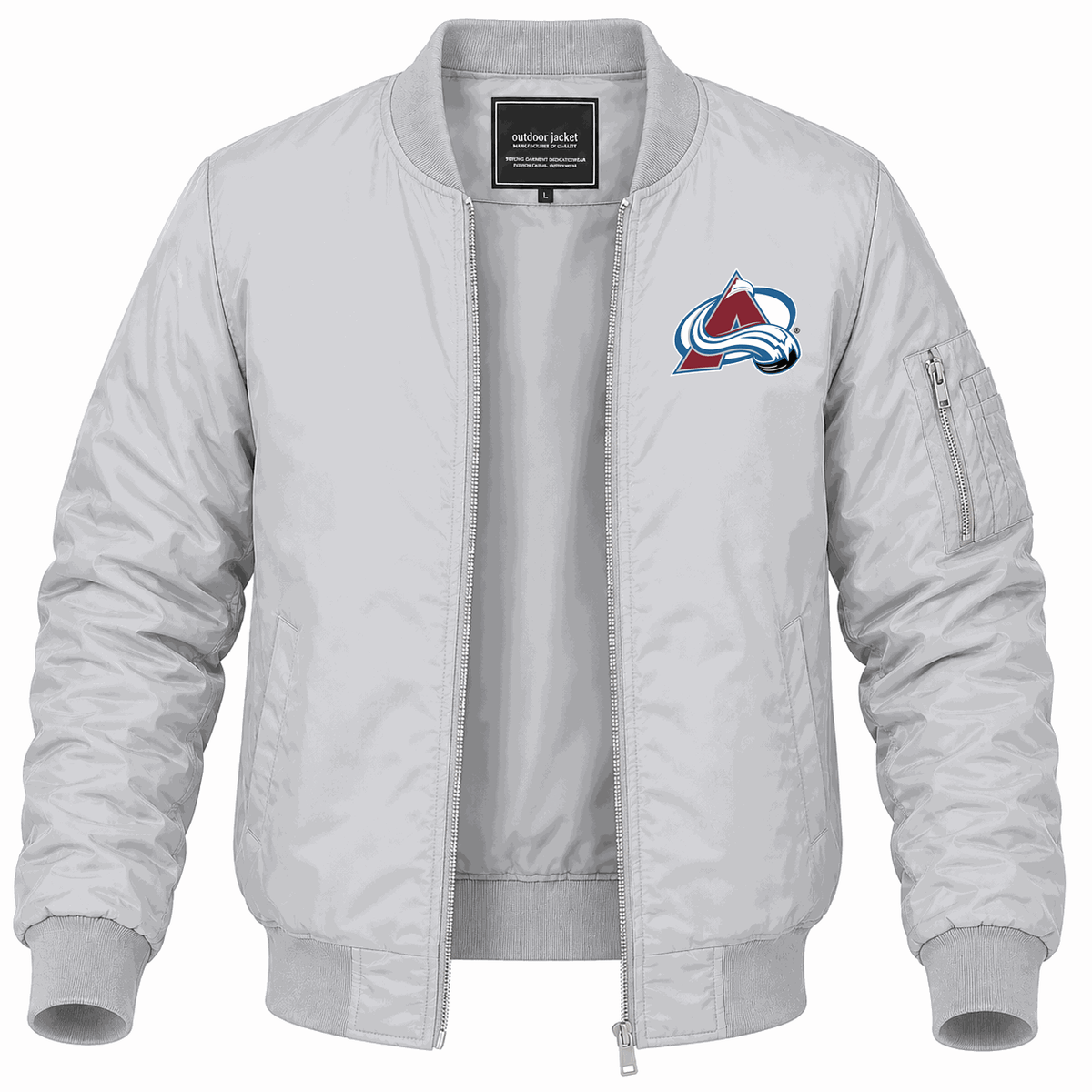 Men's Colorado Avalanche Lightweight Bomber Jacket - Gray