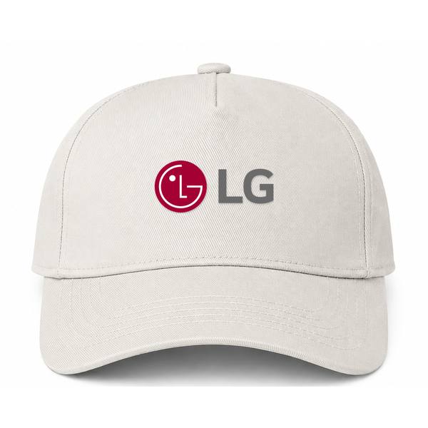 LG Logo Beige Dad Baseball Cap Hat
