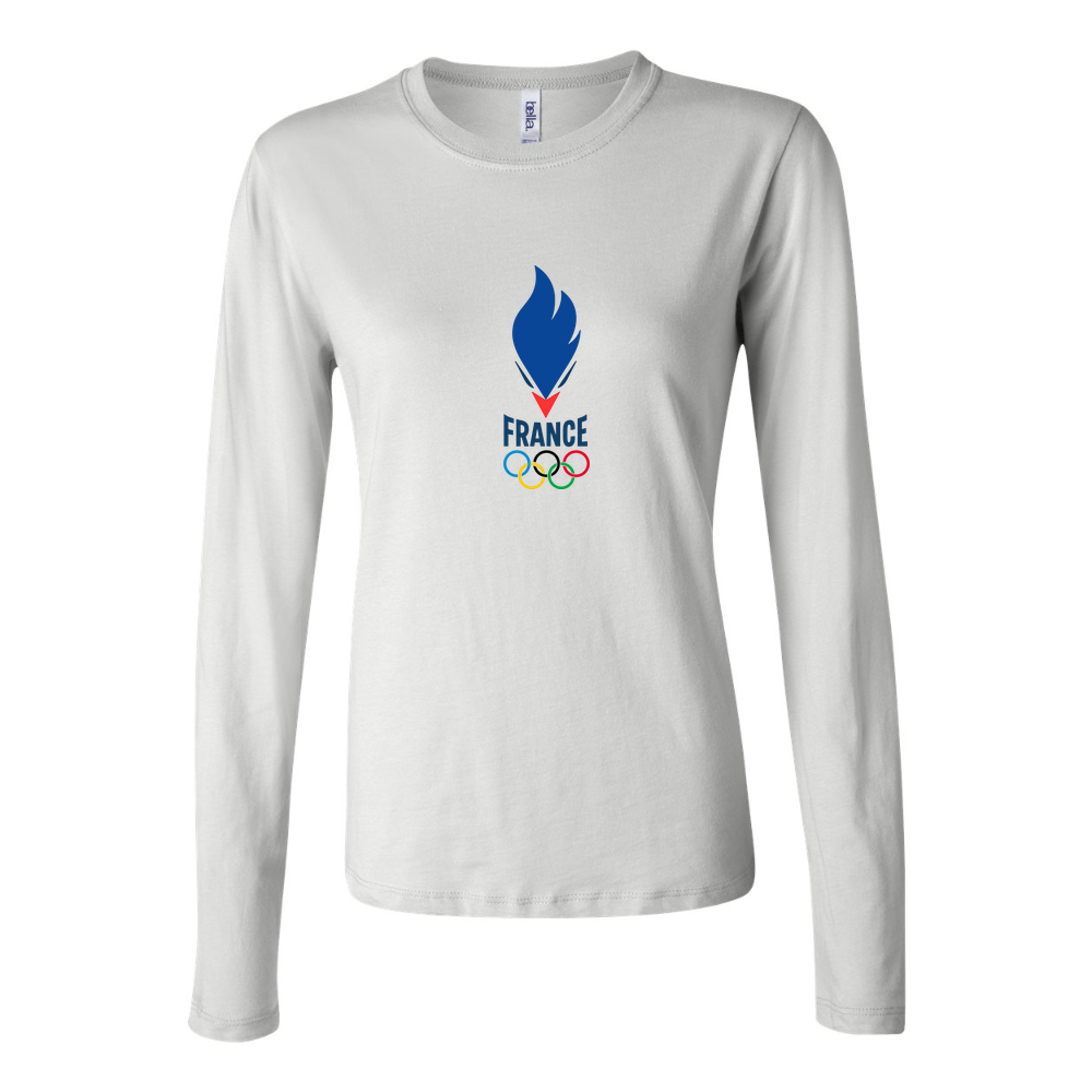 Women's France 2024 Long Sleeve T-Shirt - White