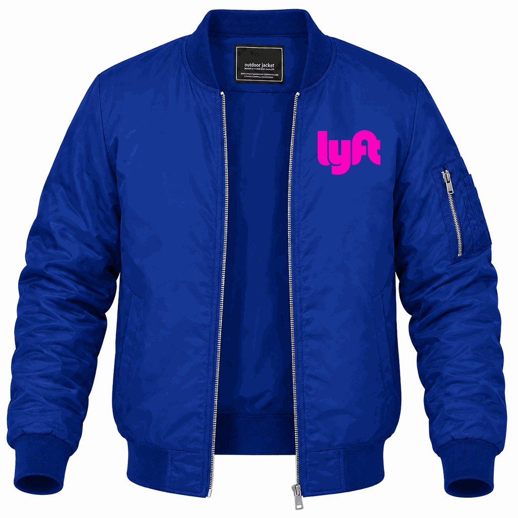 Men's Lyft pink Lightweight Bomber Jacket - Blue