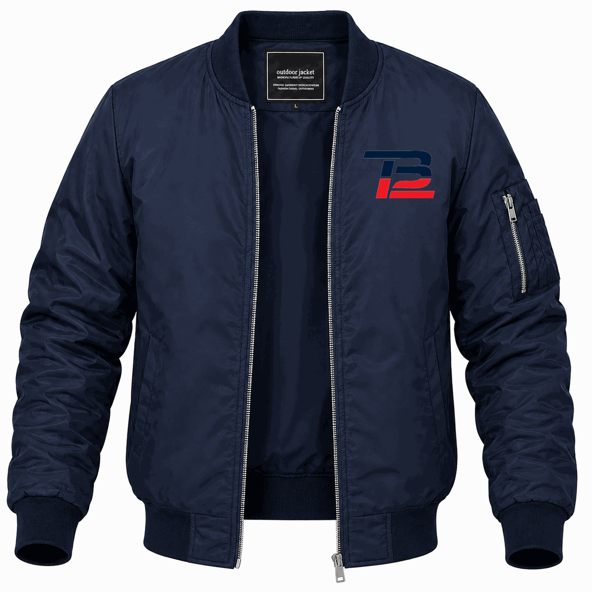 Men's Tom Brady 12 Lightweight Bomber Jacket - Navy