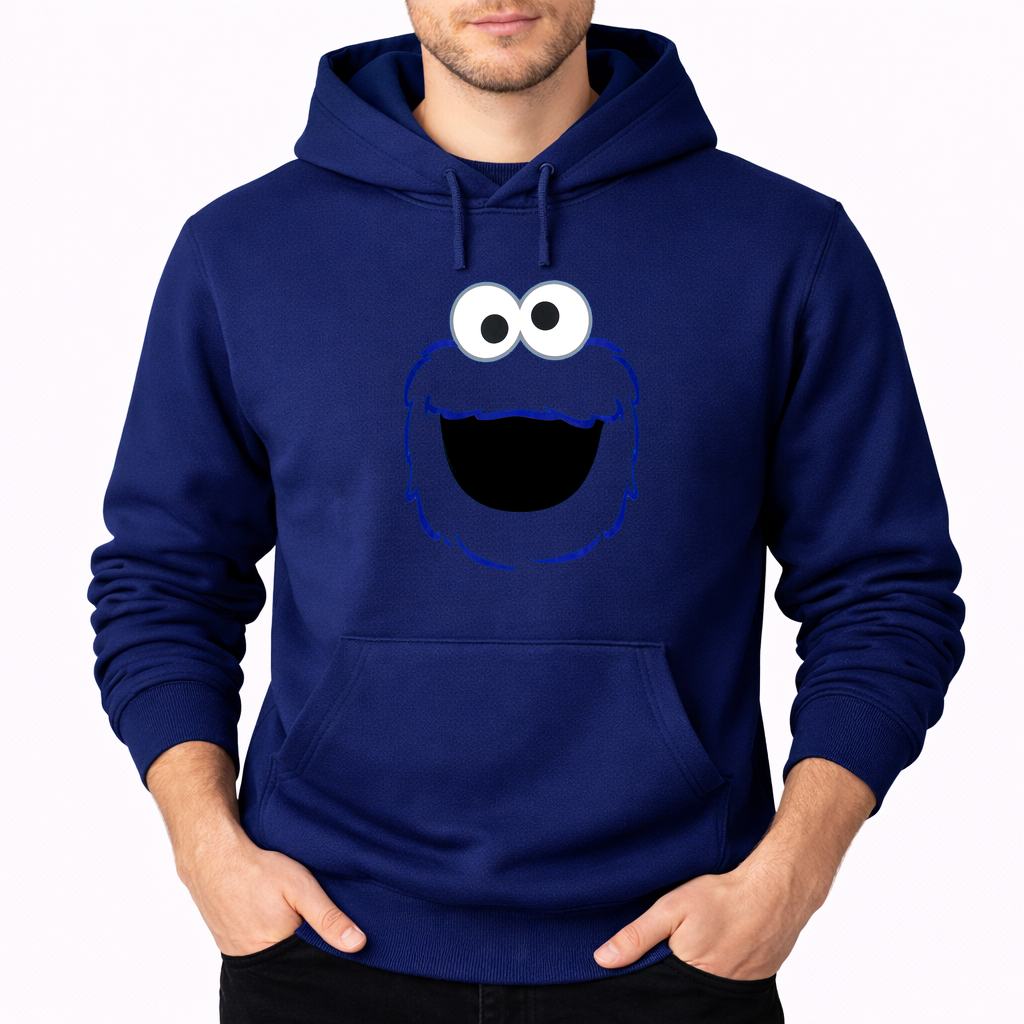 Men's Cookie Monster Pullover Hoodie - Navy