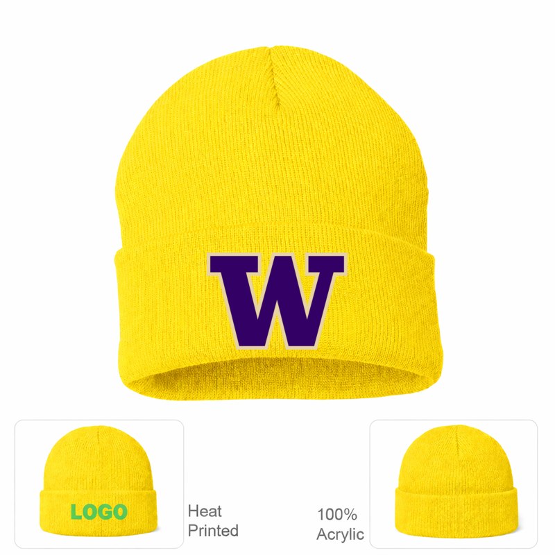 Washington Huskies Yellow Beanie Hat