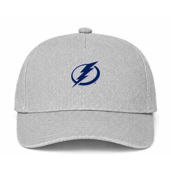 Tampa Bay Lightning NHL Logo Gray Dad Baseball Cap Hat