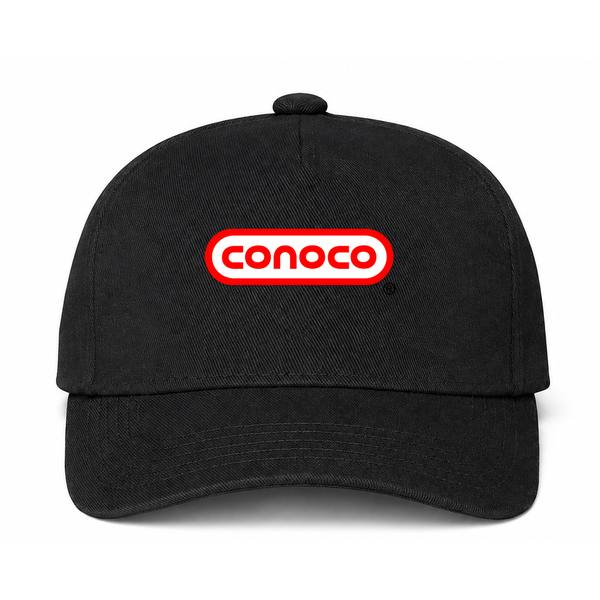 Conoco Logo Black Dad Baseball Cap Hat