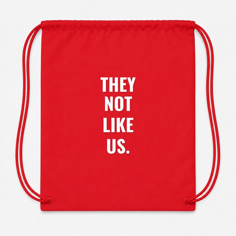 They Not Like US Drawstring Bag - Red