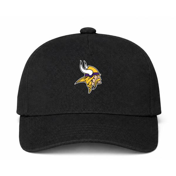 Minnesota Vikings NFL Logo Black Dad Baseball Cap Hat