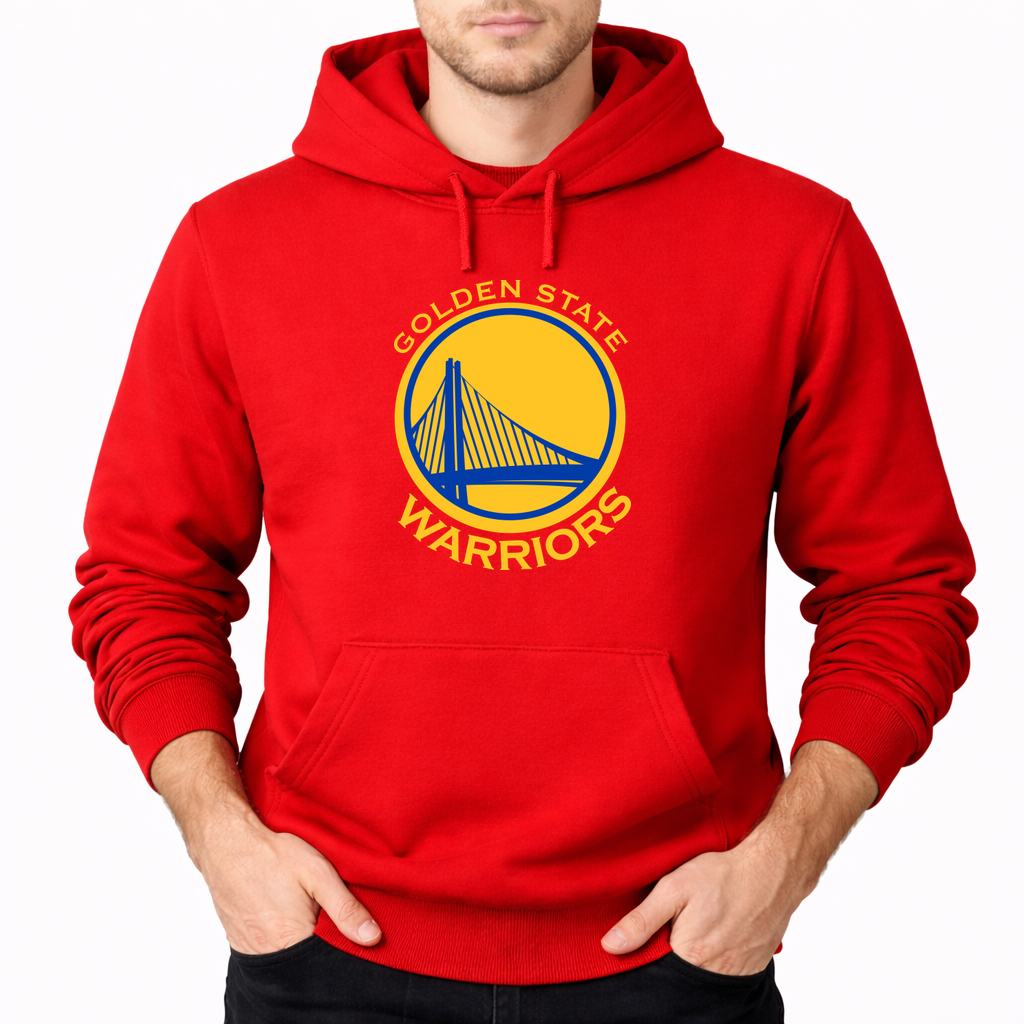 Men's Golden states warrior yellow Pullover Hoodie - Red