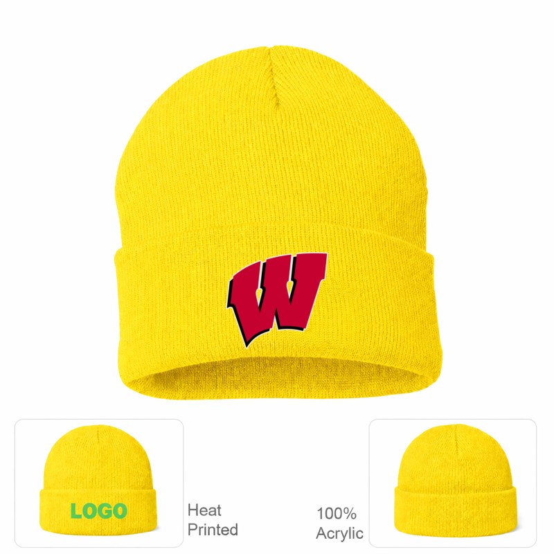 Wisconsin Badgers Yellow Beanie Hat