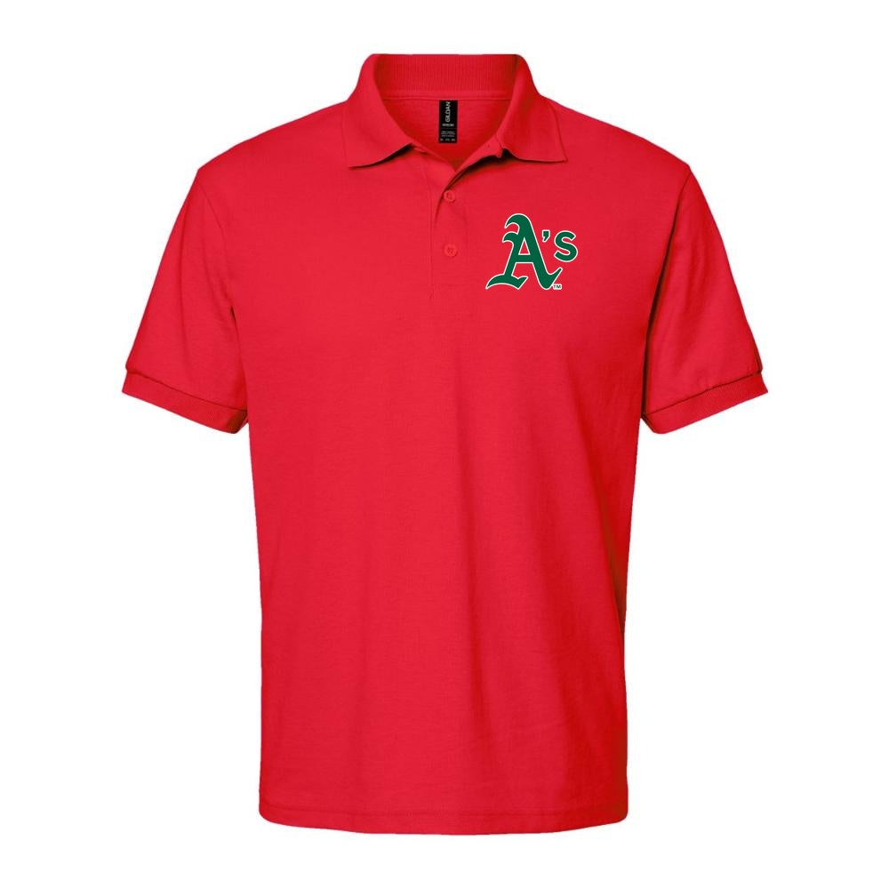 Men's Oakland Athletics Dry Blend Polo - Red