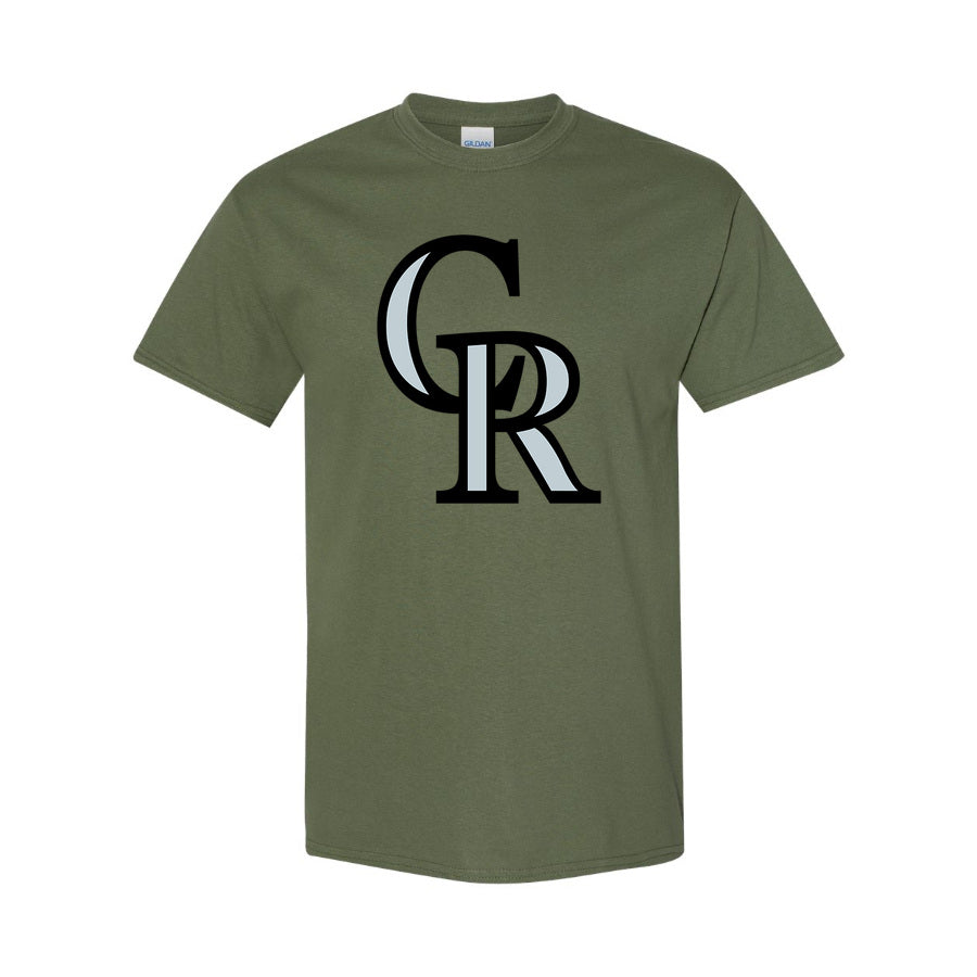 Men's Colorado Rockies Cotton T-Shirt - Army Green