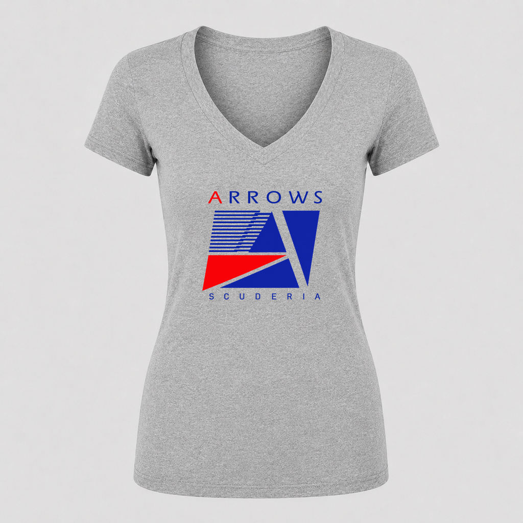 Women's Arrows F1 Team V Neck T-Shirt in gray