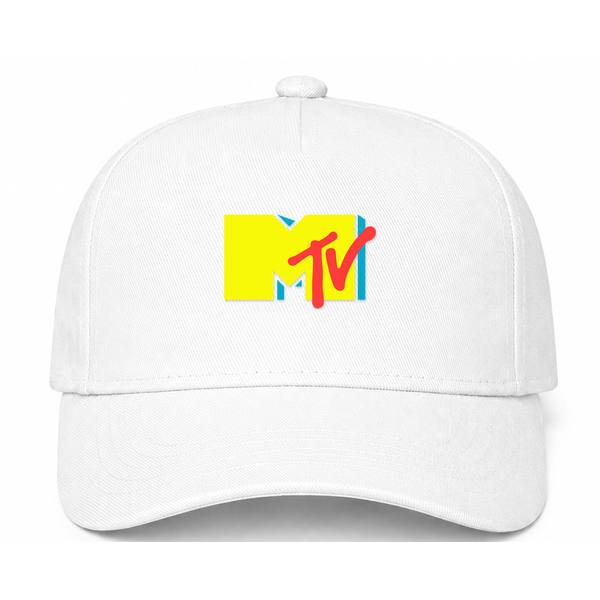 MTV Logo White Dad Baseball Cap Hat