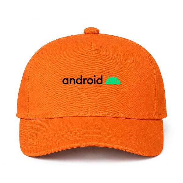 Android Logo Orange Dad Baseball Cap Hat