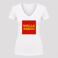 Women's Wells Fargo V Neck T-Shirt in white