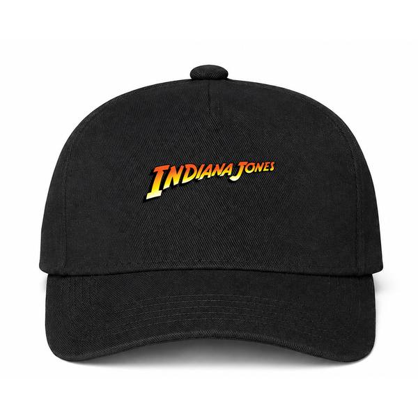 Indiana Jones Logo Black Dad Baseball Cap Hat