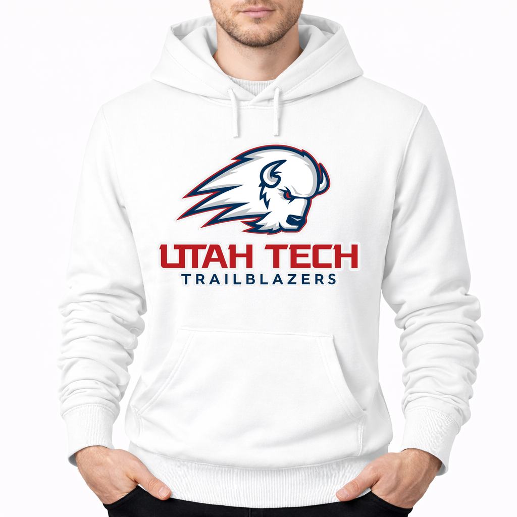Men's Utah Tech Trailblazers Pullover Hoodie - White