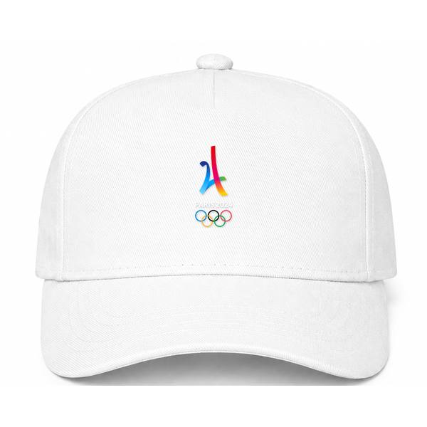 Paris 2024 White Logo White Dad Baseball Cap Hat
