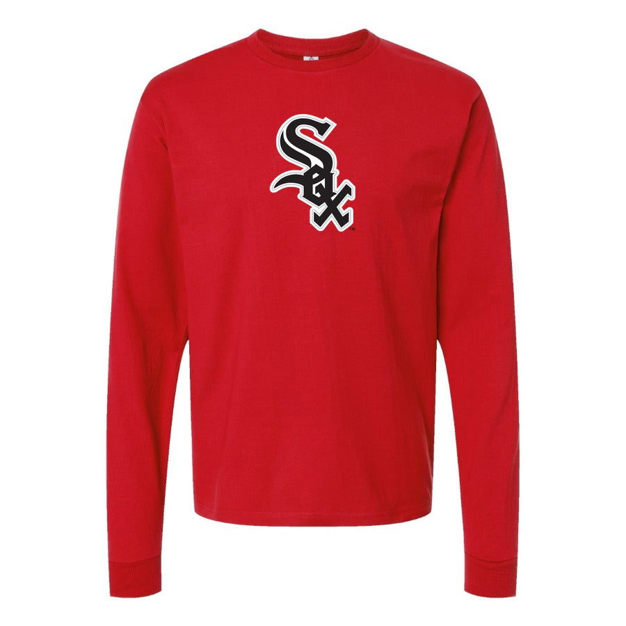 Men's Chicago White Sox Long sleeves Cotton Blend T-Shirt - Red