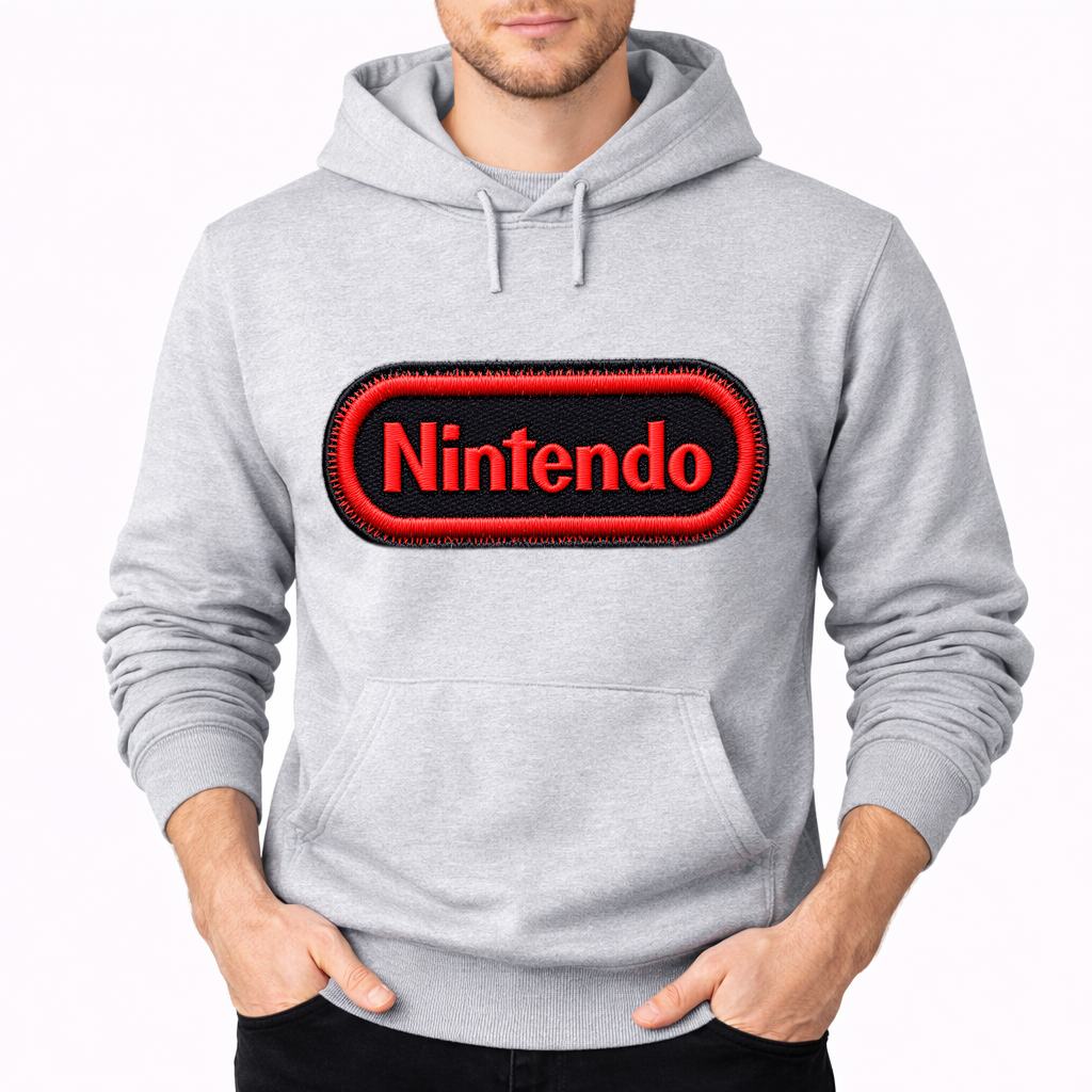 Men's Nintendo Pullover Hoodie - Gray