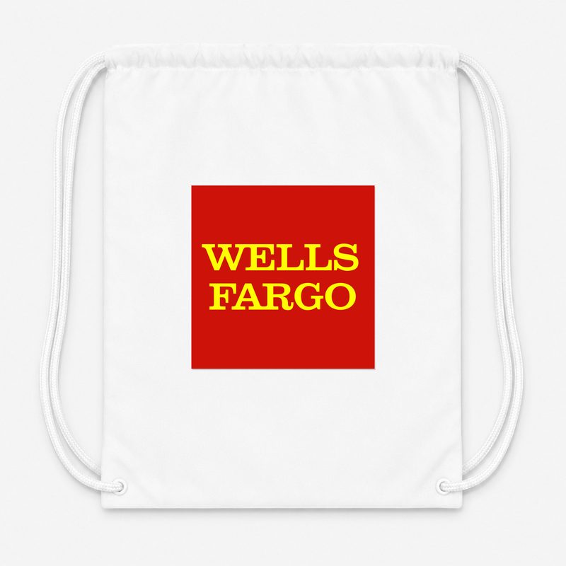 Wells Fargo Drawstring Bag - White