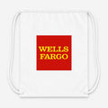 Wells Fargo Drawstring Bag - White
