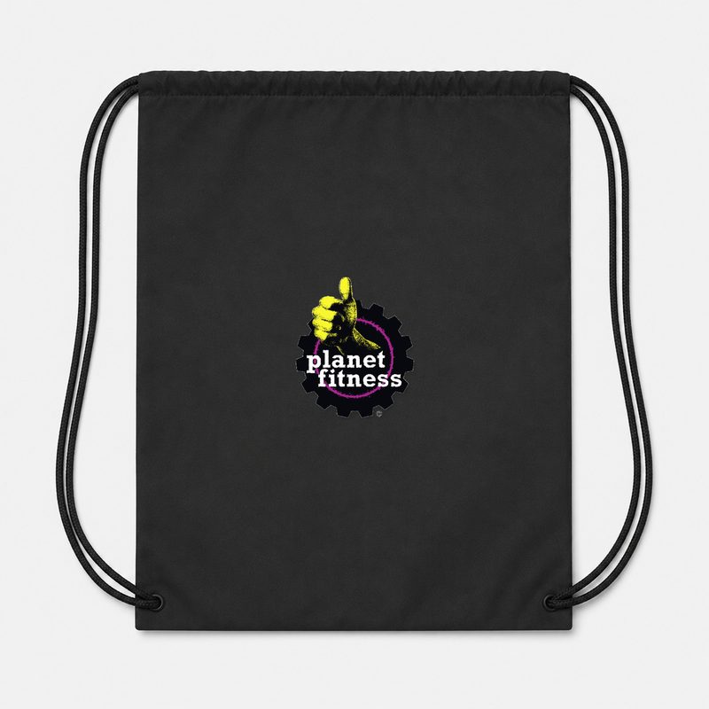 Planet Fitness Drawstring Bag - Black