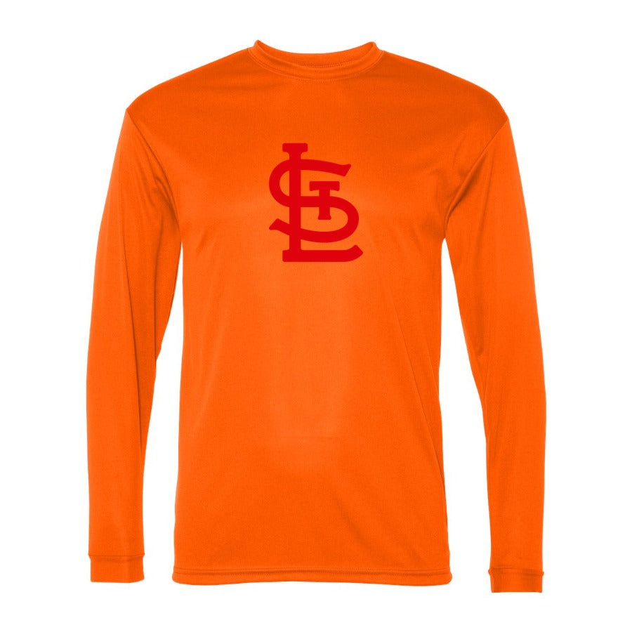 Men's St. Louis Cardinals Polyester Long Sleeve T-Shirt - Orange