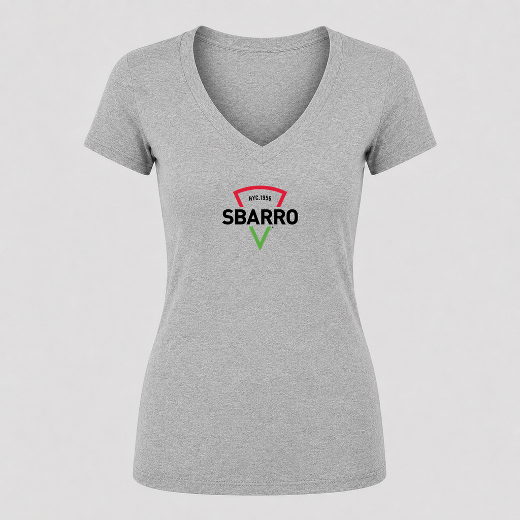 Women's Sbarro V Neck T-Shirt in gray
