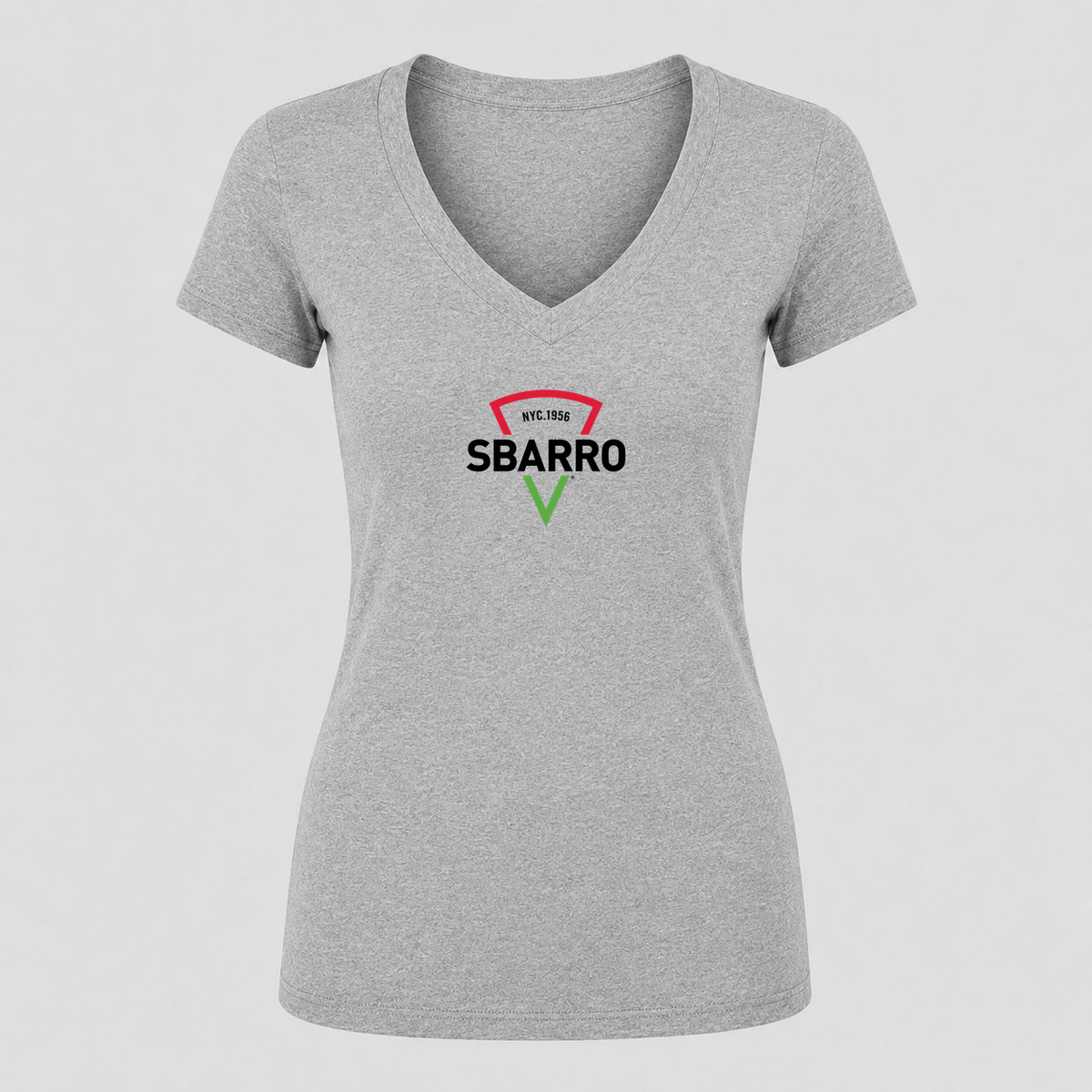 Women's Sbarro V Neck T-Shirt in gray
