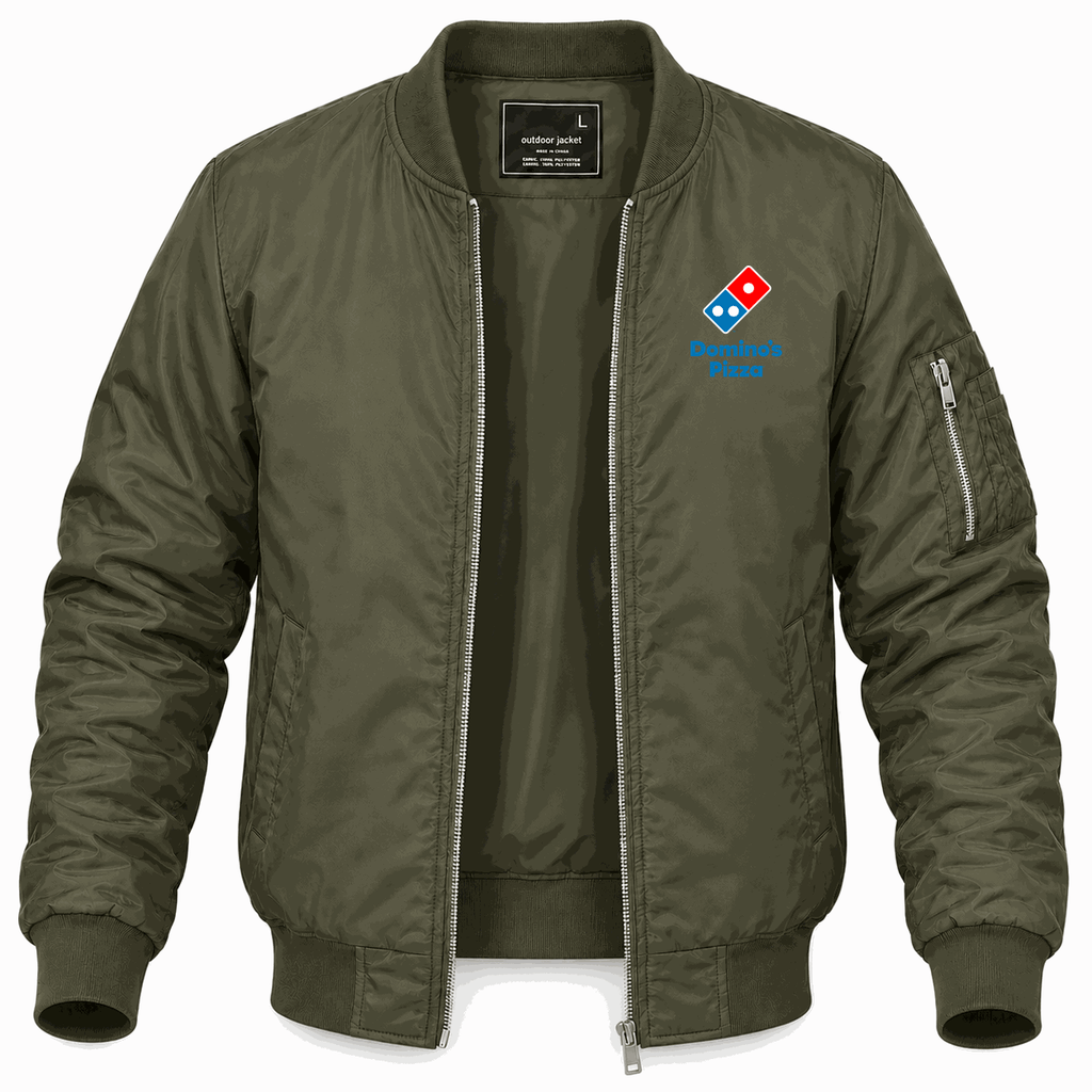 Men's Domino's Pizza Lightweight Bomber Jacket - Army Green