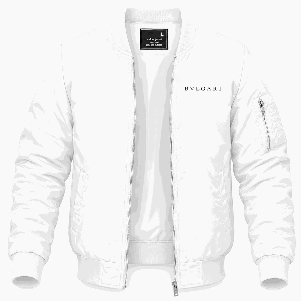 Men's Bvlgari Lightweight Bomber Jacket - White