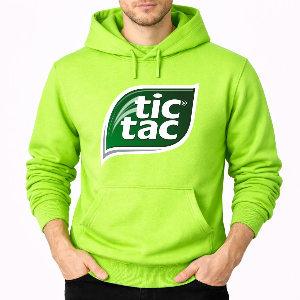 Men's Tic Tac Pullover Hoodie - Lime green