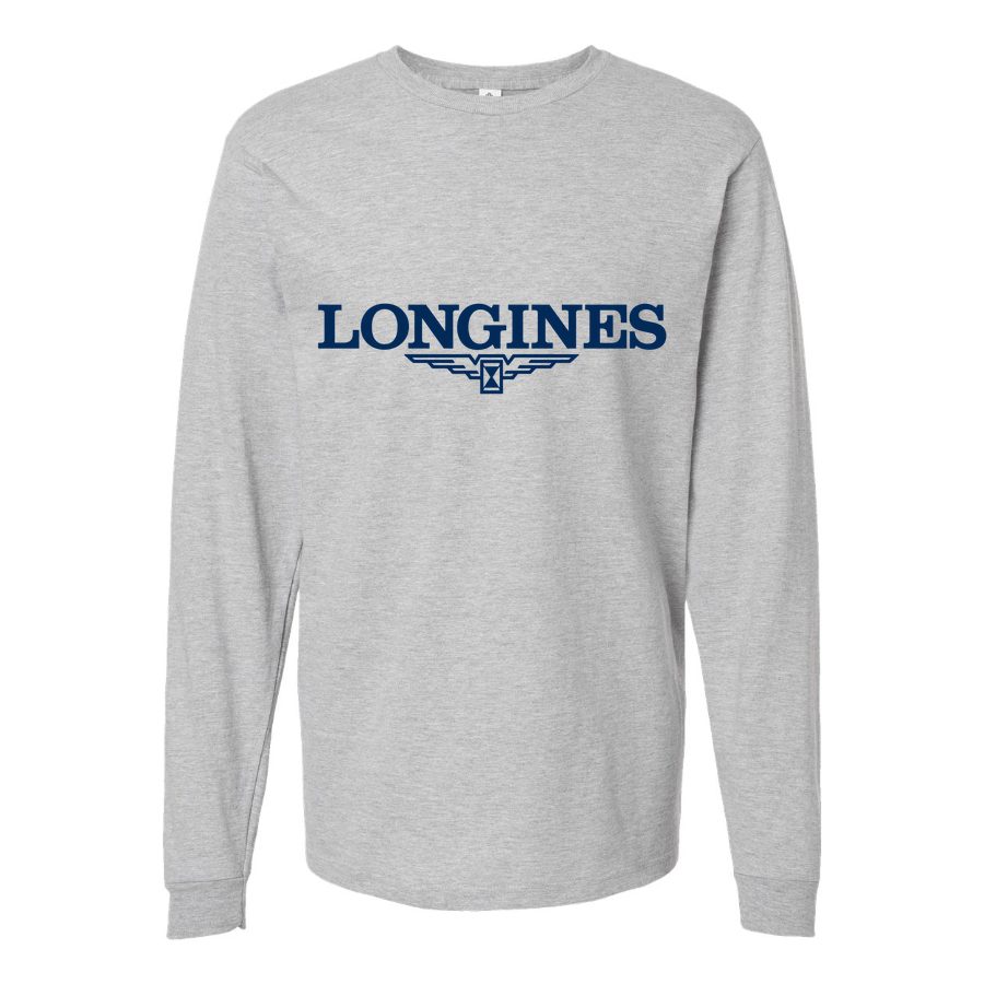 Men's Longines Long sleeves Cotton Blend T-Shirt - Gray