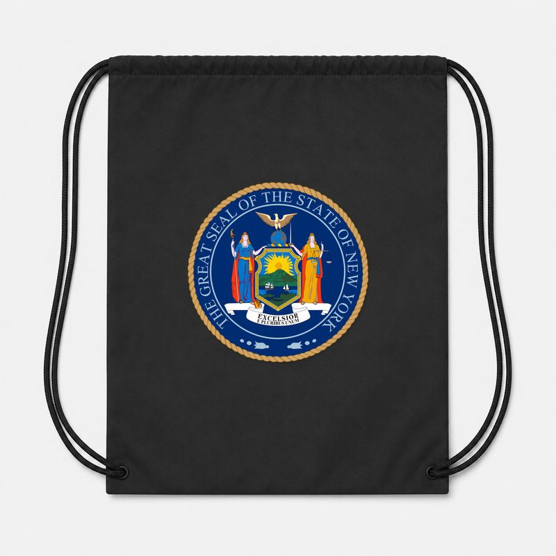 New York Drawstring Bag - Black