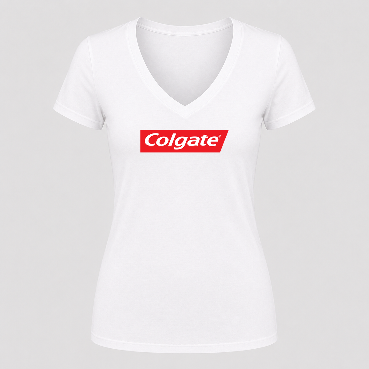 Women's Colgate V Neck T-Shirt in white