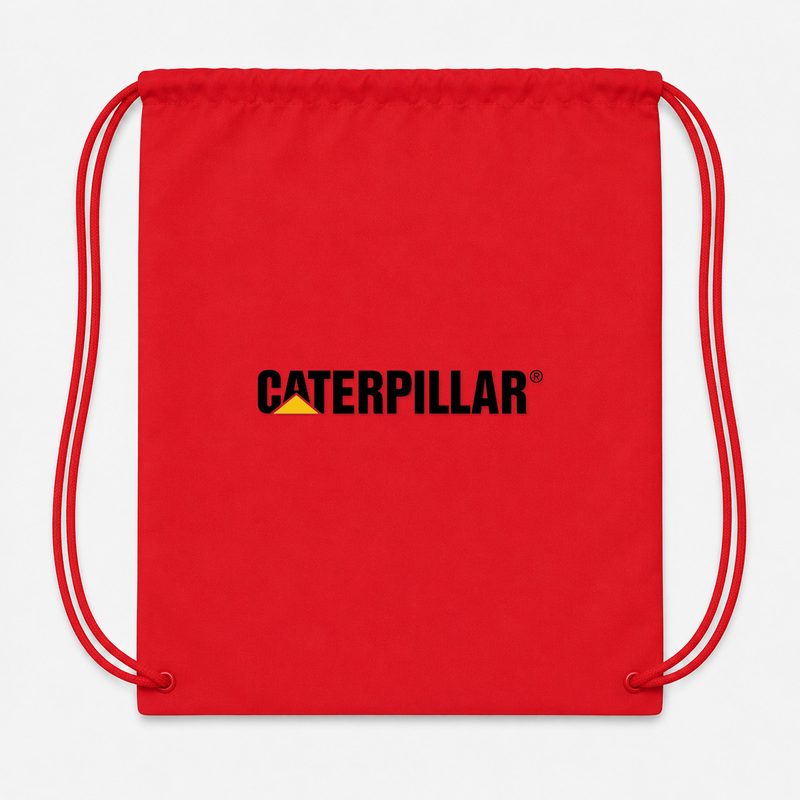 Caterpillar Black Drawstring Bag - Red
