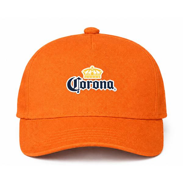 Corona Logo Orange Dad Baseball Cap Hat