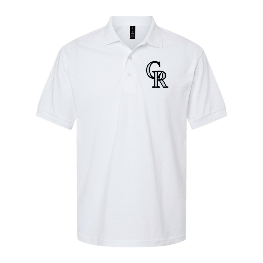 Men's Colorado Rockies Dry Blend Polo - White