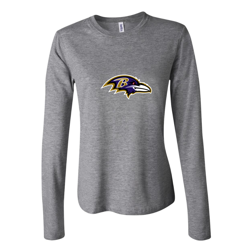 Women's Baltimore Ravens Long Sleeve T-Shirt - Gray