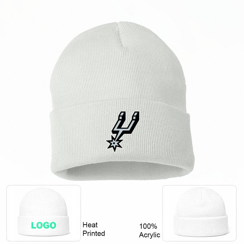 San Antonio Spurs White Beanie Hat