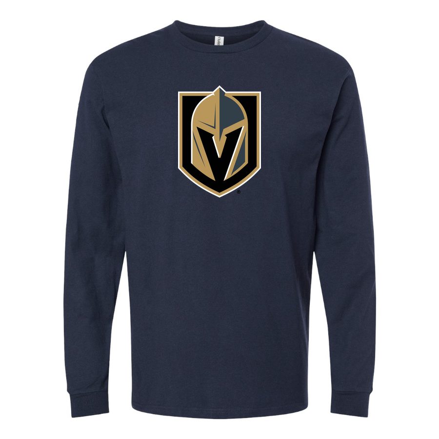 Men's Vegas Golden Knights Long sleeves Cotton Blend T-Shirt - Navy