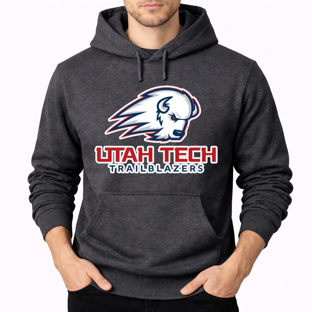 Men's Utah Tech Trailblazers Pullover Hoodie - Charcoal