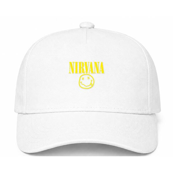 Nirvana Logo White Dad Baseball Cap Hat